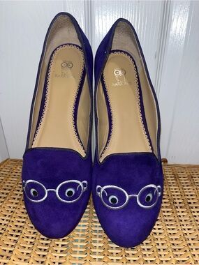 RARA AVIS Purple suede loafers